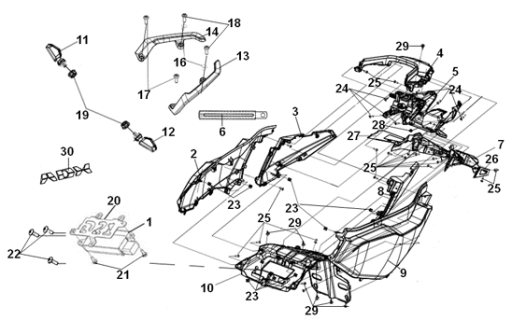 F06 ARKA MARSBIYEL & KUYRUK & PORTBAGAJ & TUTAMAK & SINYAL